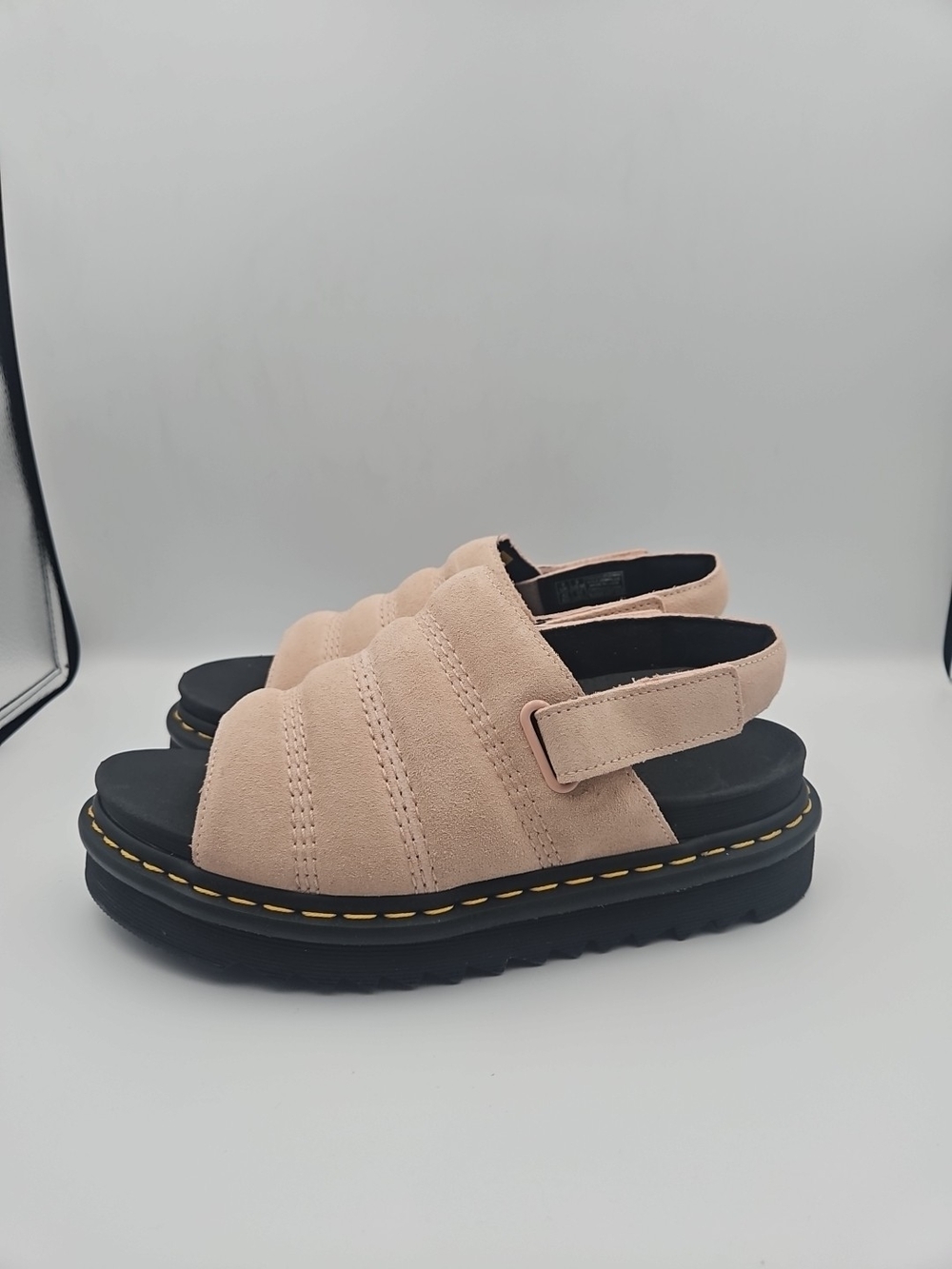 Dr. Martens Brown Leather Sandal with Black Footbed